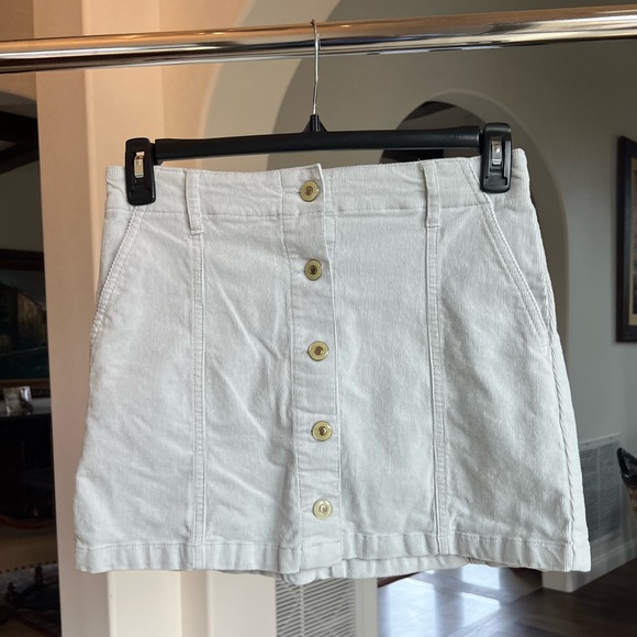 Off-White Corduroy Skirt - Size 28 - Picture 1 of 4
